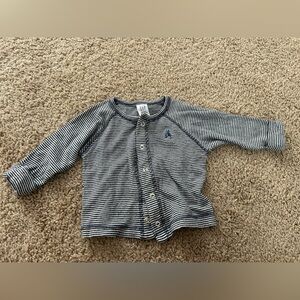 Baby GAP Navy and White Striped Baby Cardigan